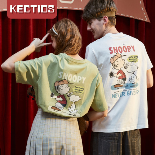 【Kectios™】史努比2021夏短袖T恤情侶純棉短袖