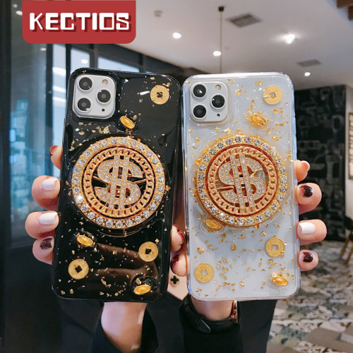 【Kectios™】個性創意旋轉美金手機殼 手工滴膠軟殼