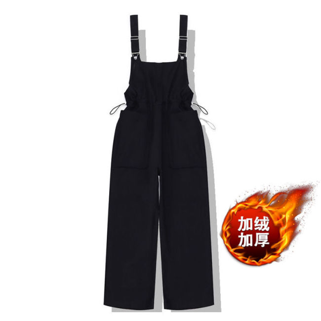 【Kectios™】2021春秋季休閒套裝女學生韓版寬鬆t恤+收腰直筒背帶褲兩件套新款