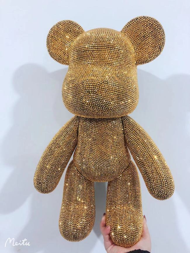 【Kectios™  】diy手工製作貼鑽暴力熊玩偶材料包擺件粘鑽熊鑽石熊生日禮物女生【送工具包】