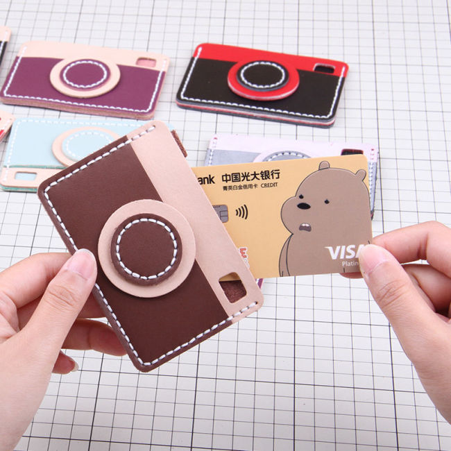 【Kectios™  】diy卡包材料包真皮手工縫製包送閨蜜禮物網紅卡包超薄防消磁卡夾