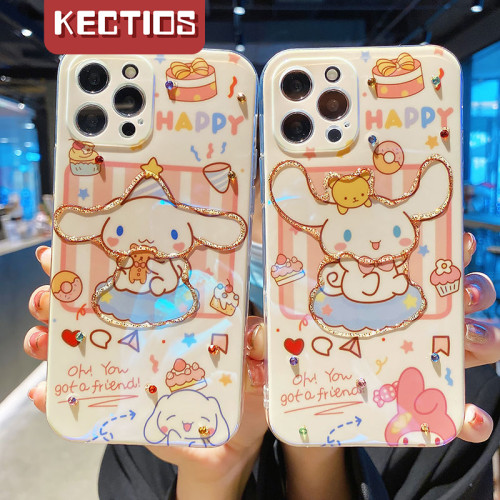 【Kectios™  】可愛卡通藍光水鉆手機殼 甜美時尚