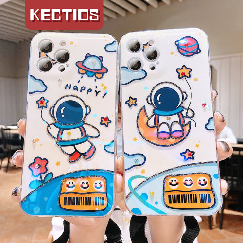 【Kectios™  】藍光水鉆宇航員手機殼 可愛閃耀