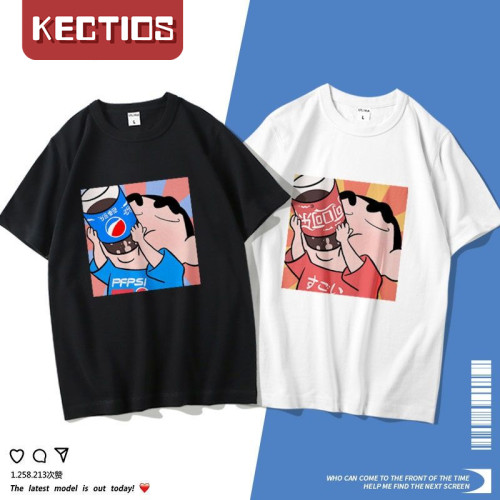【Kectios™  】小新t恤夏季潮流純棉卡通寬鬆情侶裝短袖