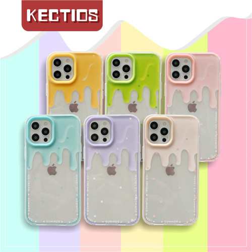 【Kectios™  】夏日融化霜淇淋糖果色手機殼 透明軟殼甜美清爽