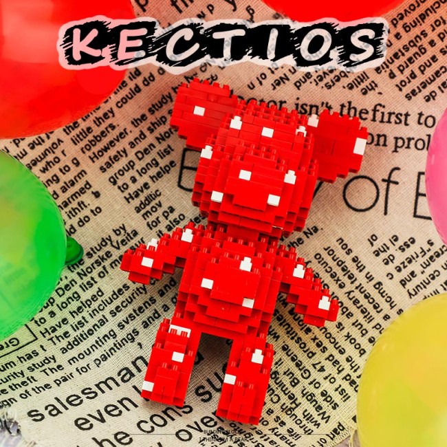 【Kectios™ 】潮牌暴力熊積木樂高成年人高難度小顆粒玩具男女生拼裝
