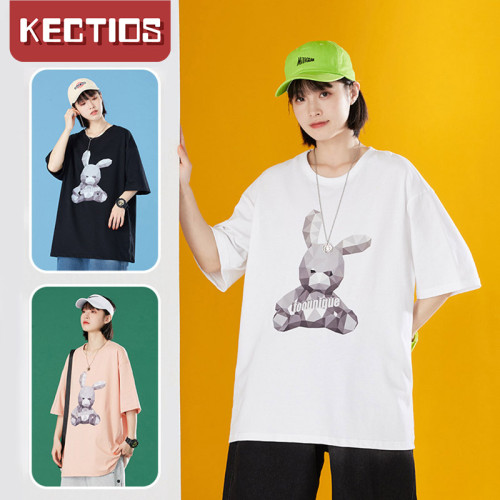 【Kectios™】卡通立體印花情侶T恤 寬鬆舒適純棉短袖