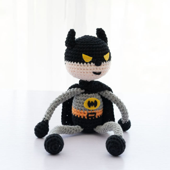 【Kectios™】蝙蝠俠蜘蛛俠冰箱貼玩偶編織DIY材料包5股牛奶棉線編織