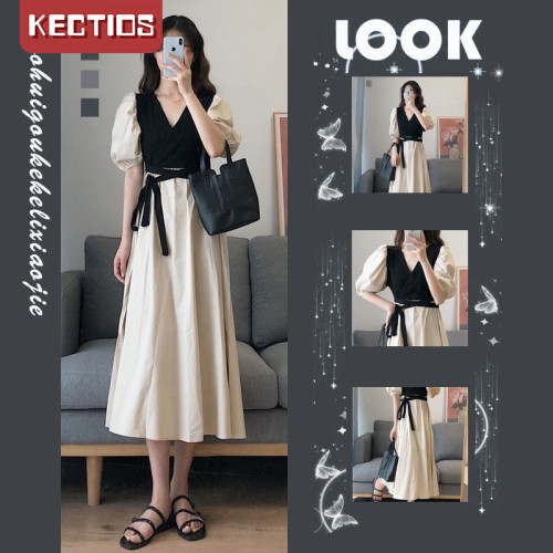 【Kectios™】2021新款法式復古宮廷風設計感收腰顯瘦茶歇連衣裙【15天內發貨】