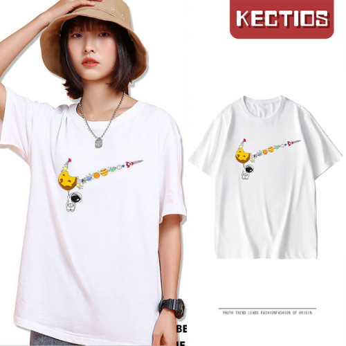 【Kectios™】卡通宇航员纯棉短袖男女情侣潮流T恤