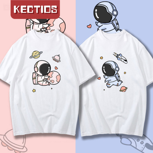【Kectios™】卡通宇航員印花情侶T恤