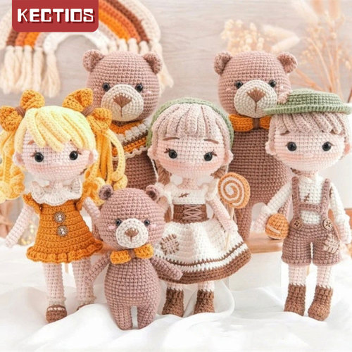 【Kectios™ 】毛線鉤針編織材料包金發女孩和三只小熊糖果屋格雷特