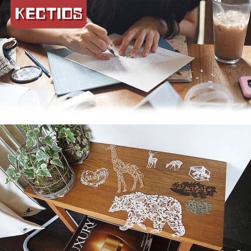 【Kectios™  】韓國刀刻書紙雕書雕刻diy手工製作材料創意鏤空折紙書刻紙畫禮物