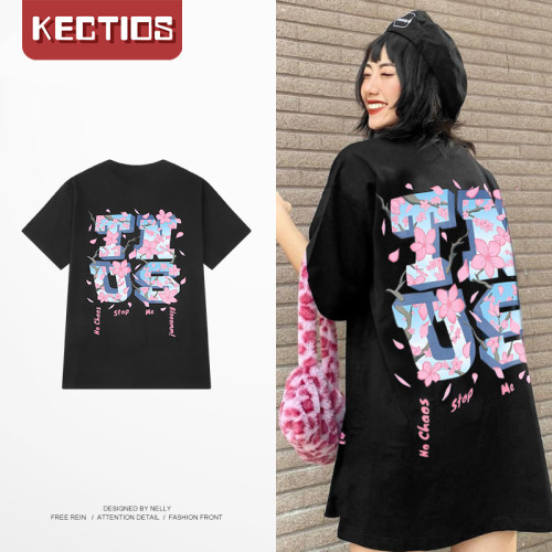 【Kectios™】純棉印花夏季韓版潮流百搭圓領個性時尚情侶T恤