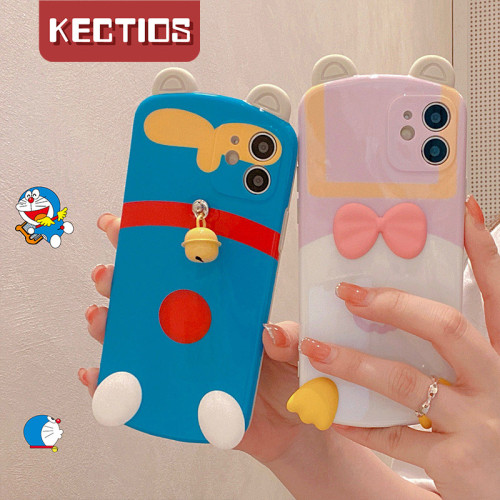 【Kectios™ 】趣味可愛卡通鈴鐺熊耳朵手機殼 新款矽膠創意情侶全包防摔套