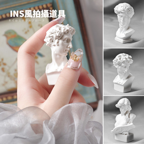 【Kectios™】BOLE美甲拍攝道具人頭石膏雕塑擺件