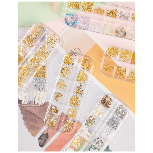 【Kectios™】BOLE爆款新品金箔紙貝殼片水鑽珍珠蝴蝶混裝飾品