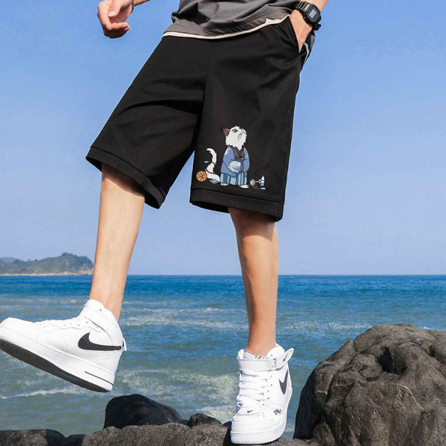 【Kectios™ 】男士短褲寬鬆韓版五分褲夏季薄款冰絲休閒褲男外穿運動褲