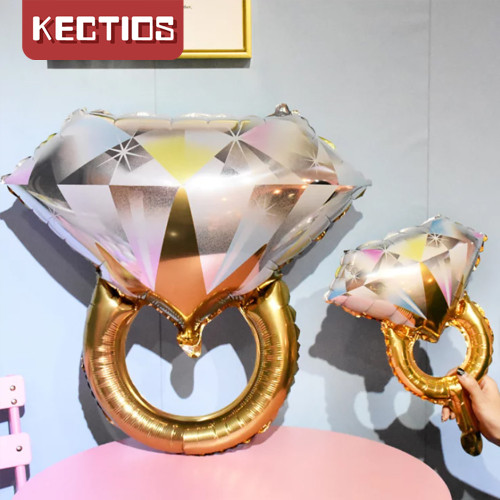 【Kectios™】2021情人節求婚告白必備鑽戒氣球