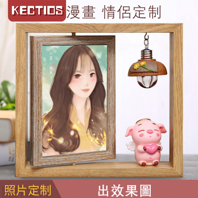 【Kectios™】客製化情侶手繪照片定制週年紀念日禮物禮物送女友閨蜜男友生日創意禮物