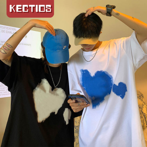 【Kectios™】網紅情侶裝ins超火2021新款夏季潮牌日系簡約純棉寬鬆大碼短袖t恤
