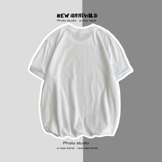 【Kectios™】夏季小熊寬鬆翻領襯衫男韓版學生純色九分兩件套潮