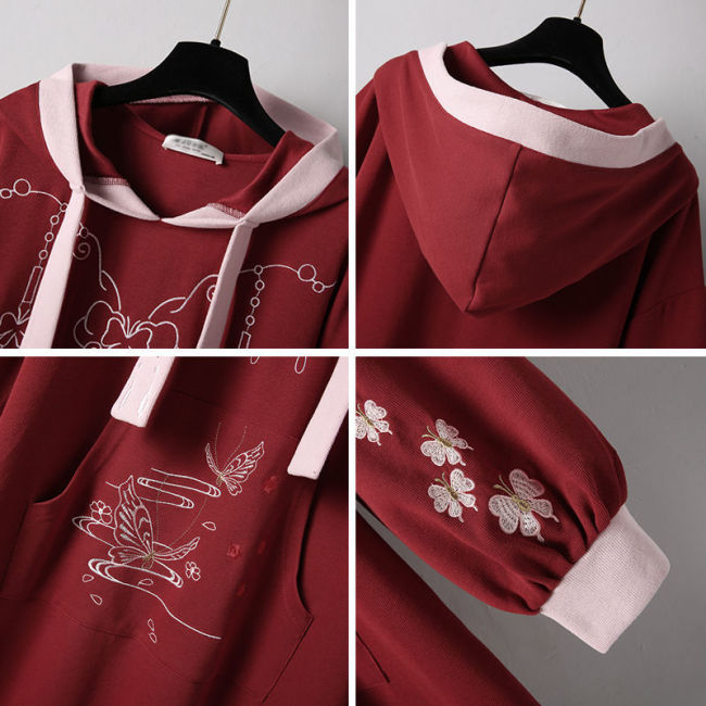 【Kectios™】初秋紅色古風漢元素連衣裙 復古刺繡仙氣漢服【預售】