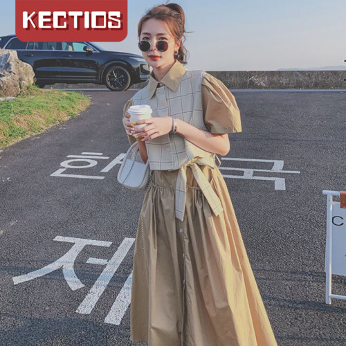 【Kectios™】襯衫連衣裙女春夏法式復古女裝2021新款春裝顯瘦長裙氣質溫柔衣服