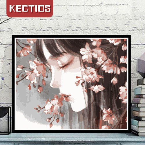 【Kectios™】DIY數字油畫手繪人物填色裝飾油彩畫【下單有框請選擇宅配，否則無法寄出】