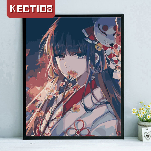 【Kectios™】DIY數字油畫卡通填色裝飾油彩畫【下單有框請選擇宅配，否則無法寄出】