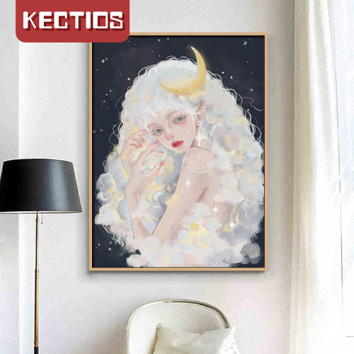 【Kectios™】DIY數字油畫手繪十二星座女孩填色裝飾油彩畫