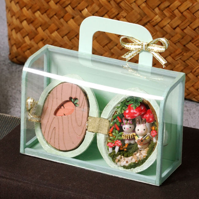 【Kectios™】diy小屋迷你種子世界胡桃夾子創意手工拼裝禮盒模型創意生日禮物