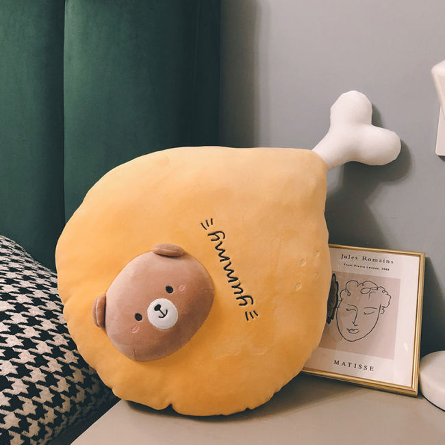 【Kectios™】模擬食物五花肉雞腿毛絨玩具睡覺抱枕布娃娃可愛女孩床上玩偶超軟
