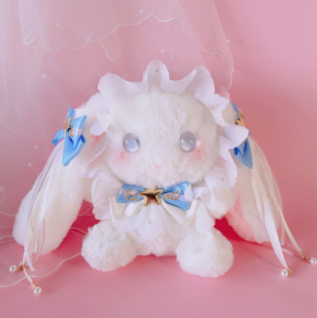 【Kectios™】日系Lolita可愛洛麗塔兔子包蕾絲公仔斜挎毛絨包