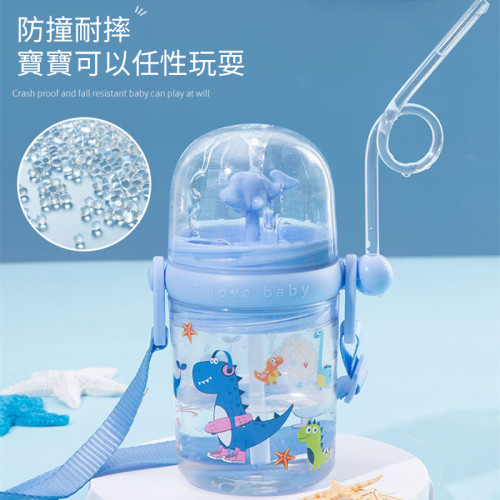 【Kectios™】網紅鯨魚噴水杯好玩便攜吸管杯耐摔兒童塑料玩具水杯