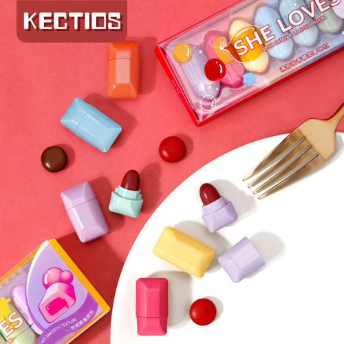 【Kectios™】迷你夾心口紅口香糖套裝素顏顯白啞光爛番茄色網紅送人禮盒
