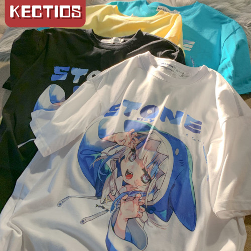 【Kectios™】鯊魚娘噶嗚古拉二次元短袖T恤男女同款