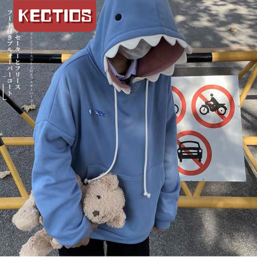 【Kectios™ 】慵懶風連帽衛衣男潮ins春秋季學生潮流寬鬆上衣2021新款情侶外套