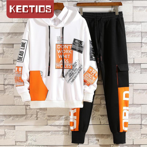 【Kectios™】春秋季衛衣套裝男青少年學生帥氣運動服套裝
