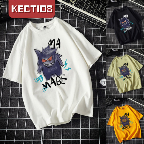 【Kectios™】夏季日系動漫卡通短袖T恤男潮牌寬鬆半袖體恤大碼潮流百搭打底衫