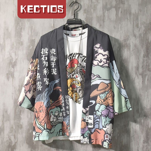 【Kectios™】夏季外套男薄款防曬衣男女學生韓版寬鬆開衫國風道袍情侶裝外套