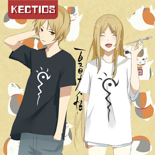 【Kectios™】夏目友人帳短袖貓咪老師 貴志動漫周邊T恤二次元情侶裝衣服男女夏