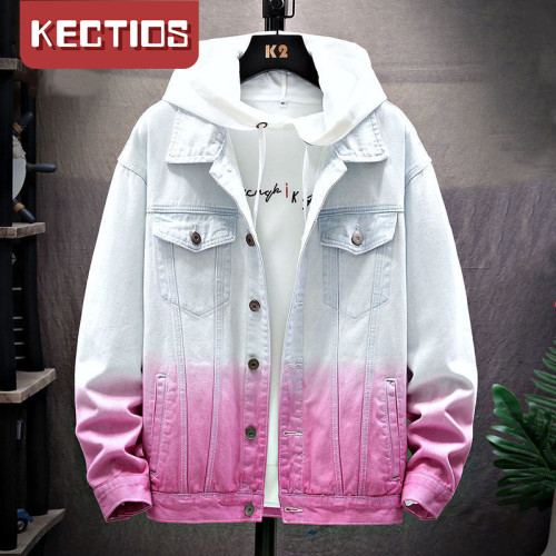 【Kectios™ 】潮流漸變寬鬆牛仔外套