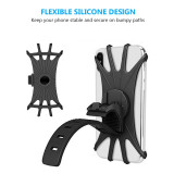 Silicone Mobile Phone Holder Bicycle Motorcycle Stand 360° Rotatable Riding Cycling Bicycle Bike Phone GPS Support Bracket