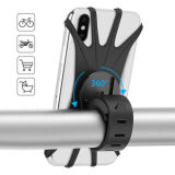 Silicone Mobile Phone Holder Bicycle Motorcycle Stand 360° Rotatable Riding Cycling Bicycle Bike Phone GPS Support Bracket