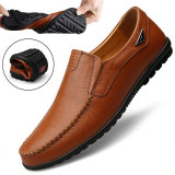 Men's Slip-on Split Leather Shoes Driving Shoes Vzikun