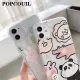 The transparent relief mobile Tpu Soft Shell phone case is suitable for IPhone 6 6P 7 8 Plus X 11 Pro XS MAX XR Cute zoo pattern