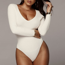 V-neck long-sleeved pit-striped jumpers FD8060