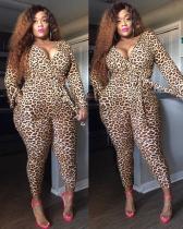 Leopard-print pants for women in explosive suits DM039