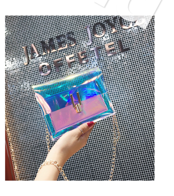 Laser transparent small square bag woman XS003